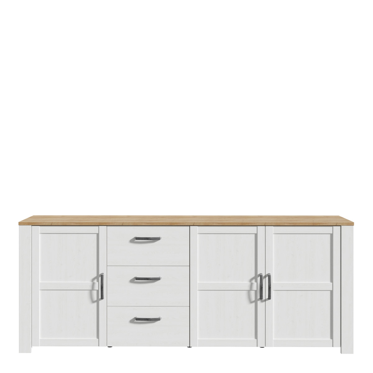 Bohol Large Sideboard in Riviera Oak and White